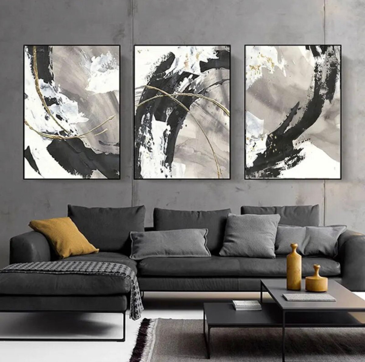Set Cuadros "Black Art" - Cuadro - Dfav