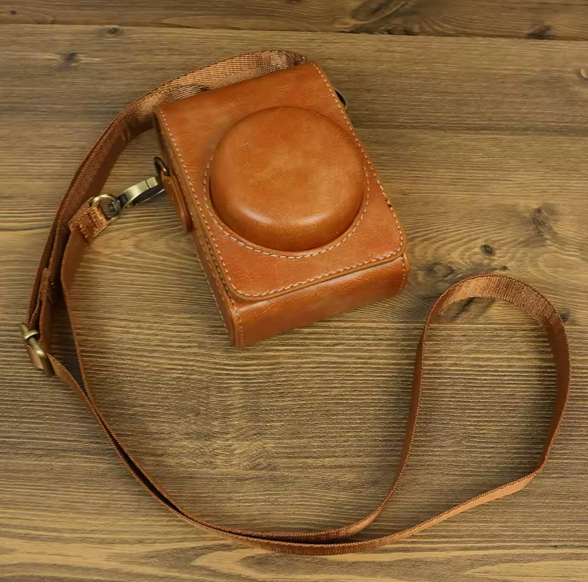 Bolso de cuero para cámara
