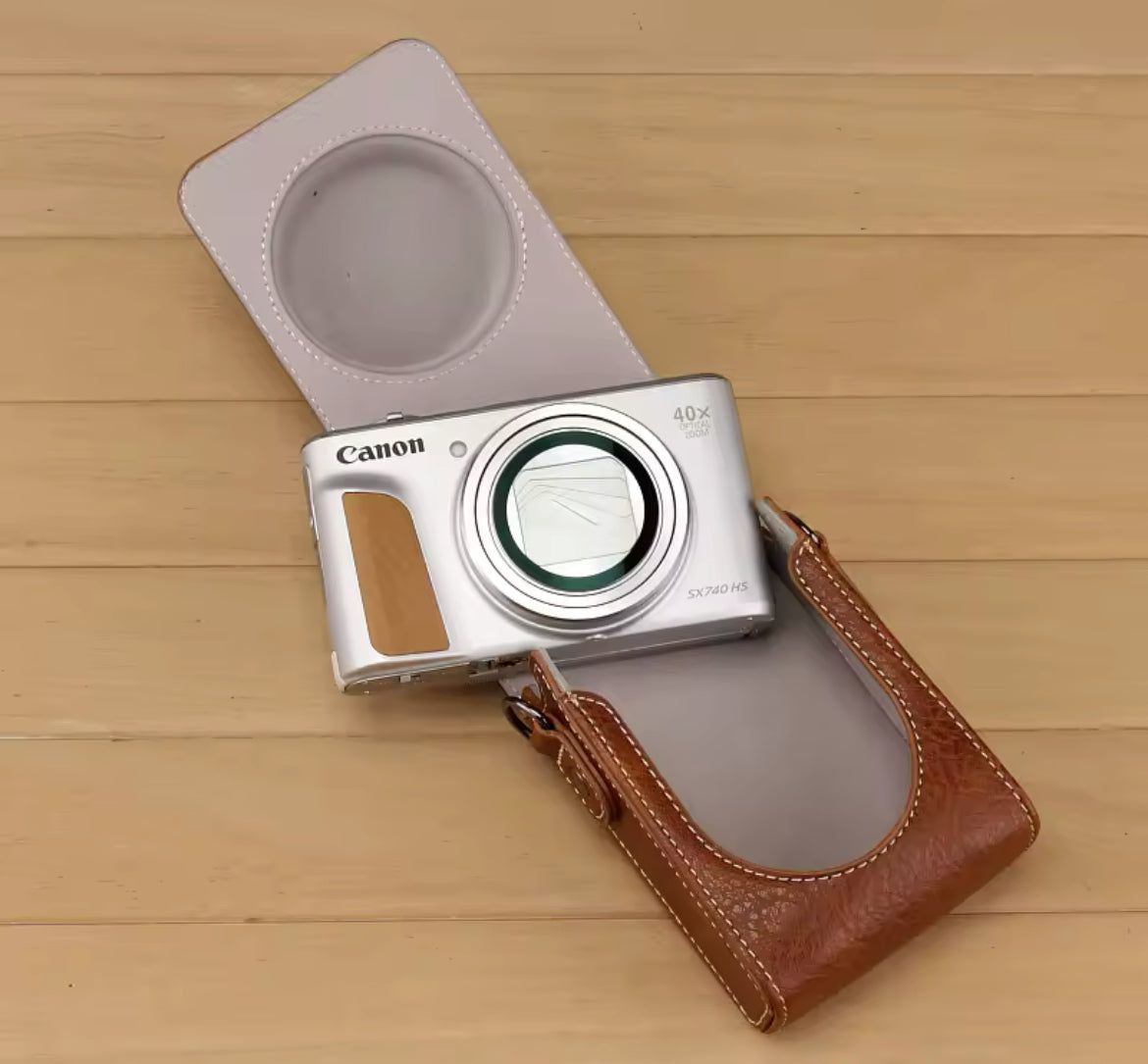 Bolso de cuero para cámara
